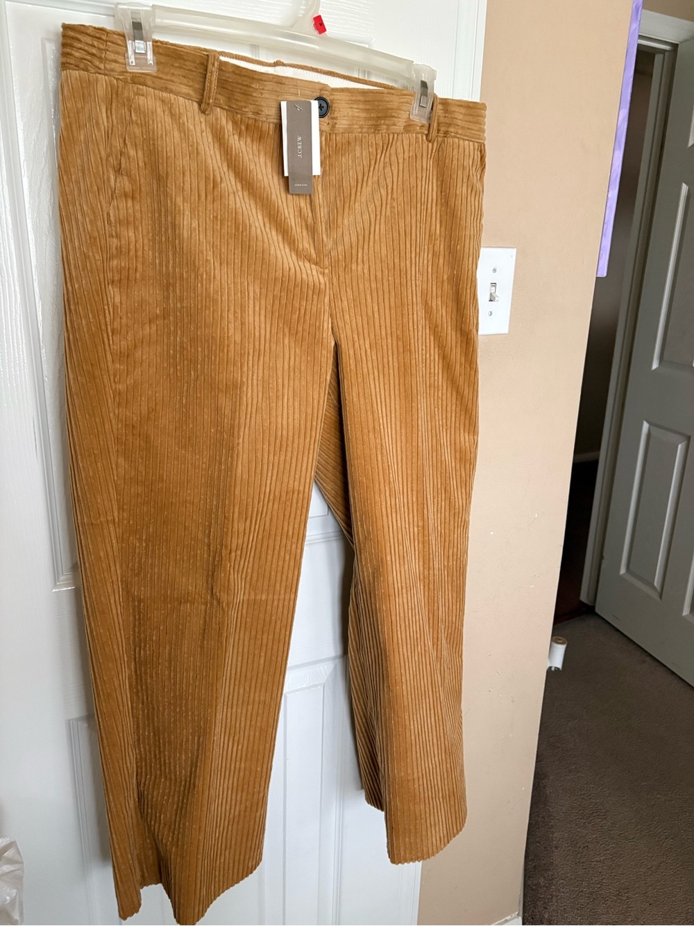 J. Crew Corduroy Boot-Cut Pants in Camel